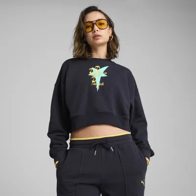 Puma Road To Unity Women's Oversized Crew Sweatshirt In Blue