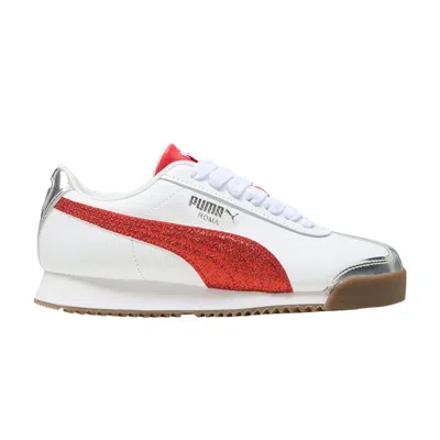 Pre-owned Puma Roma 24 Big Kid 'holiday Glitz' | White | Kid's Size 7