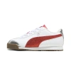 Puma Little Girls' Roma Casual Sneakers From Finish Line In White-for All Time Red- Silver