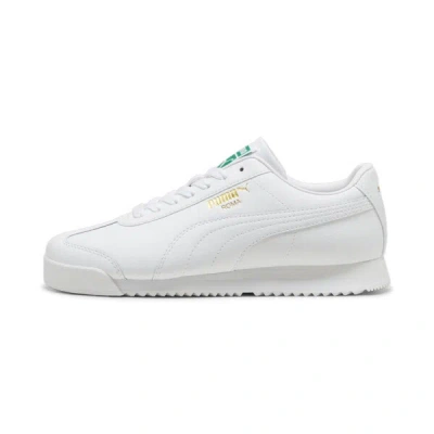Puma Roma 24 Sneakers In White-archive Green