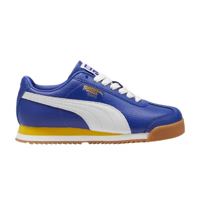 Pre-owned Puma Roma 24 Standard Big Kid 'lapis Lazuli Fresh Pear' | Blue | Kid's Size 6.5