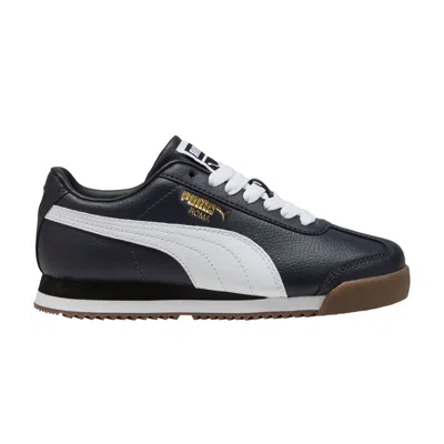 Pre-owned Puma Roma 24 Standard Big Kid 'navy White' | Blue | Kid's Size 6