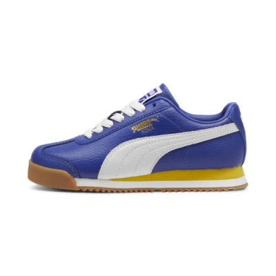 Puma Roma 24 Standard Big Kids' Sneakers In Lapis Lazuli-fresh Pear