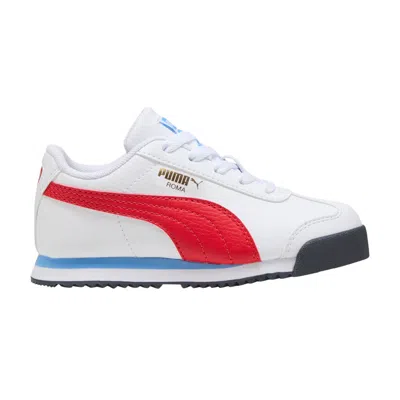 Pre-owned Puma Roma 24 Standard Little Kid 'white Red Blue' | Kid's Size 11.5
