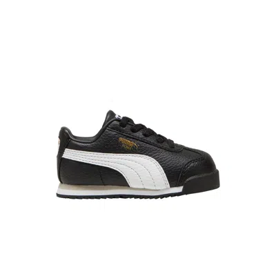 Pre-owned Puma Roma 24 Standard Toddler 'black White' | Infant Size 4
