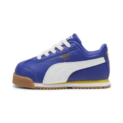 Puma Babies' Roma 24 Standard Toddlers' Sneakers In Lapis Lazuli-fresh Pear
