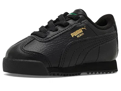 Puma Roma Alternative Closure Shoes (toddler) Kid's Shoes Black : 8 Toddler M, Faux Leather