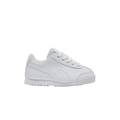 Pre-owned Puma Roma Basic Infant 'white Light Grey' | Infant Size 9