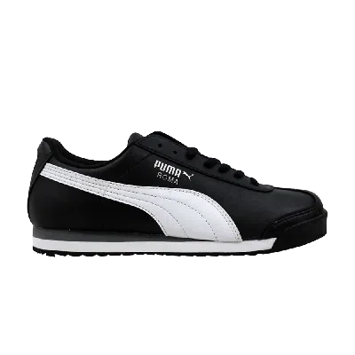 Pre-owned Puma Roma Basic Jr 'black White Silver'