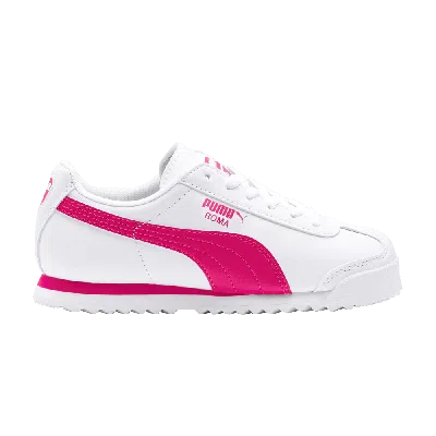 Pre-owned Puma Roma Basic Jr 'white Fuchsia Purple'