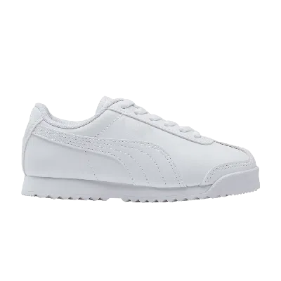 Pre-owned Puma Roma Basic Little Kid 'white Grey Violet'