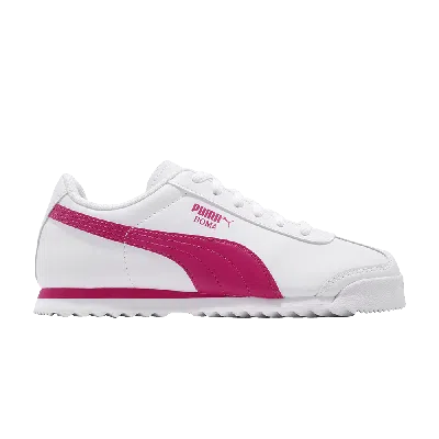 Pre-owned Puma Roma Basic Ps 'fuchsia Purple' In White