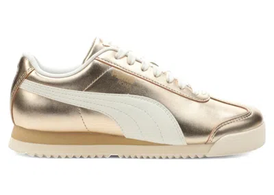 Pre-owned Puma Roma Chrome Gold (women's) Sneakers In  Gold/warm White