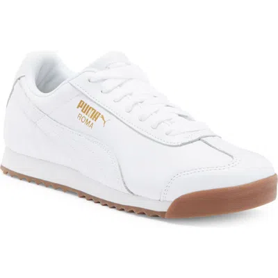Puma Roma Basic In White/team Gold