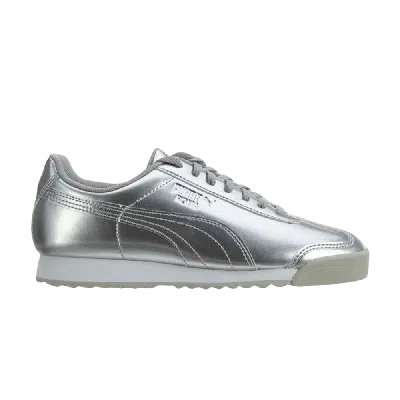 Pre-owned Puma Roma Jr 'patent Silver'