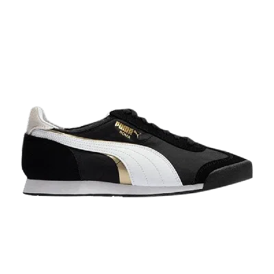 Pre-owned Puma Roma Og Nylon 'double Fs - Black Gold'