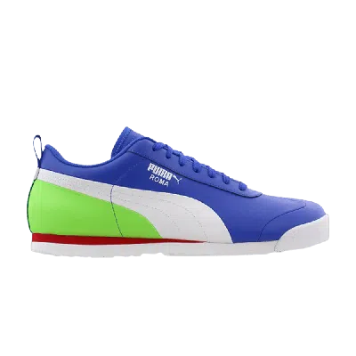 Pre-owned Puma Roma 'royal Green' In Blue