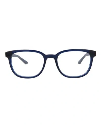 Puma Round-frame Acetate Optical Frames Eyeglass Frame Blue Size 52 Acetate In Black