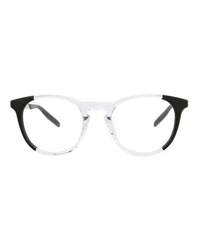 Puma Round-frame Acetate Optical Frames Woman Eyeglass Frame Black Size 48 Acetate