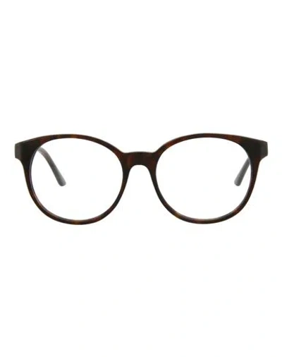 Puma Round-frame Acetate Optical Frames Woman Eyeglass Frame Brown Size 52 Acetate