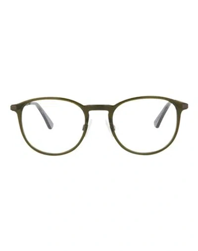 Puma Round-frame Injection Optical Frames Eyeglass Frame Green Size 49 Plastic Material In Black