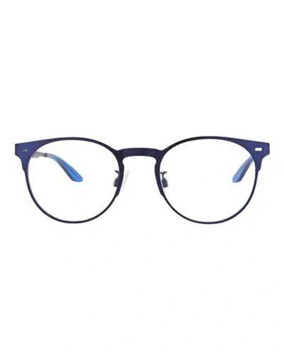 Puma Round-frame Metal Optical Frames Eyeglass Frame Blue Size 50 Metal