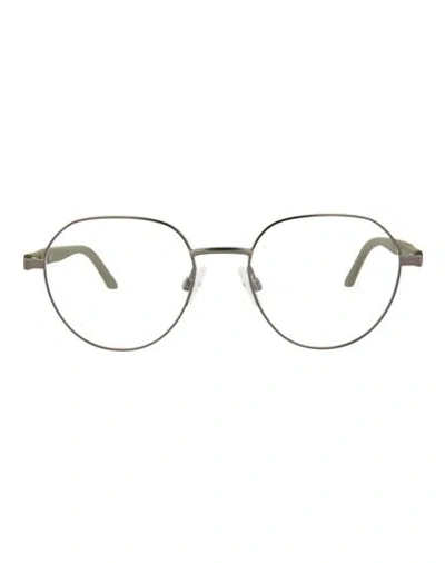 Puma Round-frame Metal Optical Frames Man Eyeglass Frame Grey Size 53 Metal