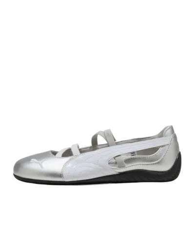 Puma Round Head Ballet Shoes In Gray