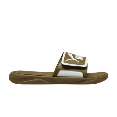 Pre-owned Puma Royalcat Comfort Slides 'olive Green' | Men's Size 8