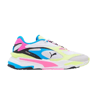 Pre-owned Puma Rs-fast Big Kid 'block Yellow' In White