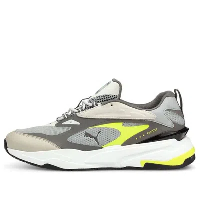 Puma Rs-fast Neon Running Shoes White/brown/yellow In Multi