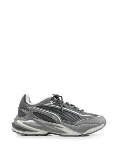 Puma Rs Surge Hairy-suede Sneakers In Gray