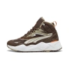 Puma Rs-x Hi Sneakers In Espresso Brown-oak Branch
