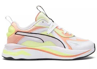Pre-owned Puma Rscurve Mis (women's) Sneakers In Fog/white/peach Pink In Multi