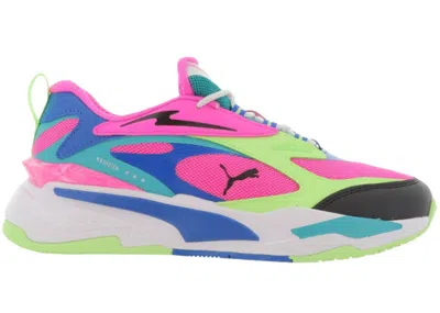 Pre-owned Puma Rsfast Marble (women's) Sneakers In Luminous Pink/ Black/fizzy Lime