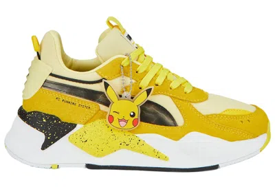 Pre-owned Puma Rsx Pokã©mon Pikachu Sneakers In Empire Yellow/pale Lemon