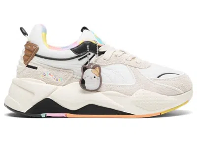Pre-owned Puma Rsx Squishmallows Cam Sneakers In Warm White/alpine Snow/lemon Meringue