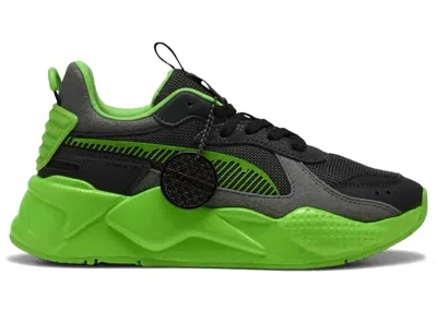 Pre-owned Puma Rsx Teenage Mutant Ninja Turtles Sneakers In  Black/leafy Green