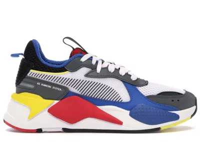 Pre-owned Puma Rsx Toys Sneakers In White/blue/high Risk Red