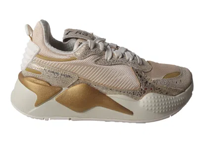 Pre-owned Puma Rsx Winter Glimmer (women's) Sneakers In Winter White/team Gold/black