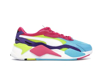 Pre-owned Puma Rsx3 Puzzle (women's) Sneakers In Beetroot Purple/ White
