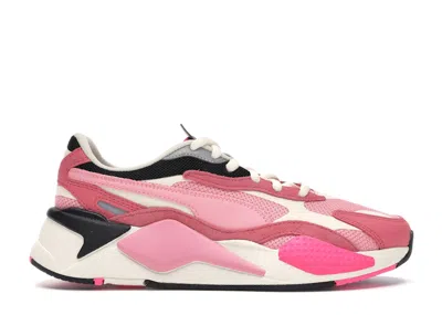 Pre-owned Puma Rsx3 Puzzle (women's) Sneakers In Rapture Rose/peony/white