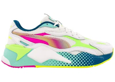 Pre-owned Puma Rsx3 Wr Sneakers In White/elektro Green