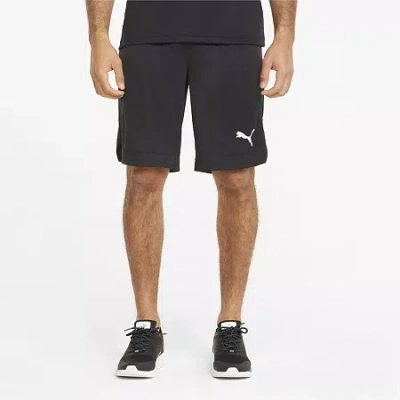 Puma Rtg Mens 10" Mid Rise Moisture Wicking Workout Shorts In Black