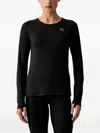 Puma Run Cloudspun Logo-print T-shirt In Schwarz