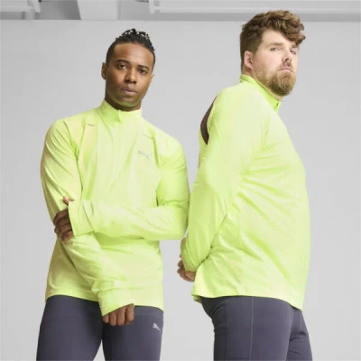 Puma Run Cloudspun Men's Quarter-zip Top In Fizzy Apple