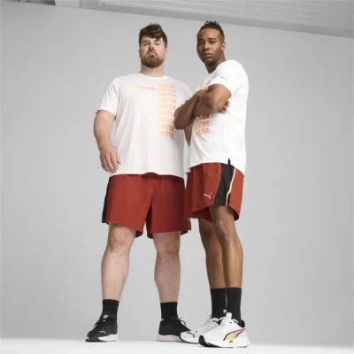Puma Run Fav Velocity 2-in-1 Men's Shorts In Mars Red- Black