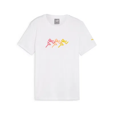Puma Kids' Run Favorite Graphic T-shirt In White
