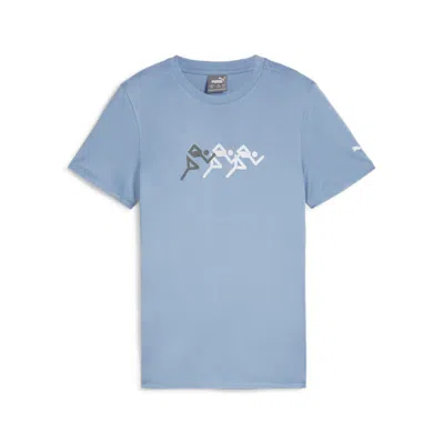 Puma Kids' Run Favorite Graphic T-shirt In Blue
