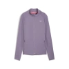 Puma Run For Her Ribbed Full-zip Jacket In Pale Plum